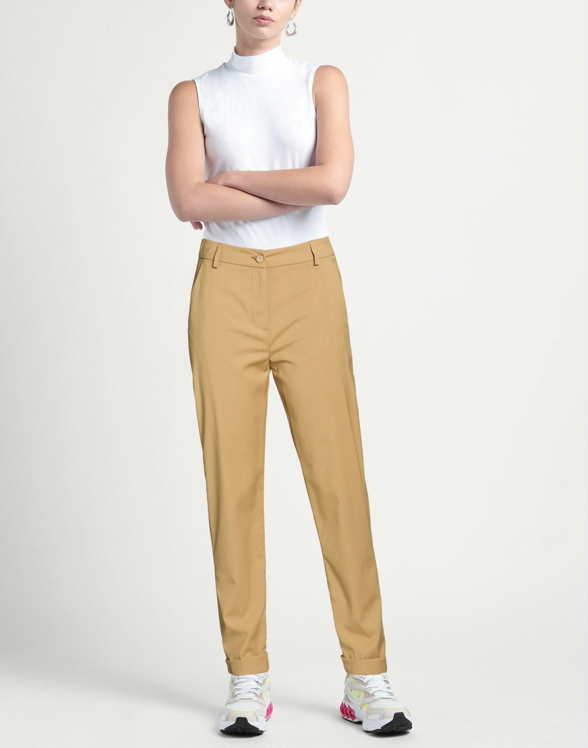 Manila Grace Womens Pants in Camel