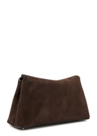 Toteme T-lock Suede Clutch - Brown - One Size