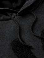 Givenchy - Disney Oversized Appliquéd Logo-Print Cotton-Jersey Hoodie - Black