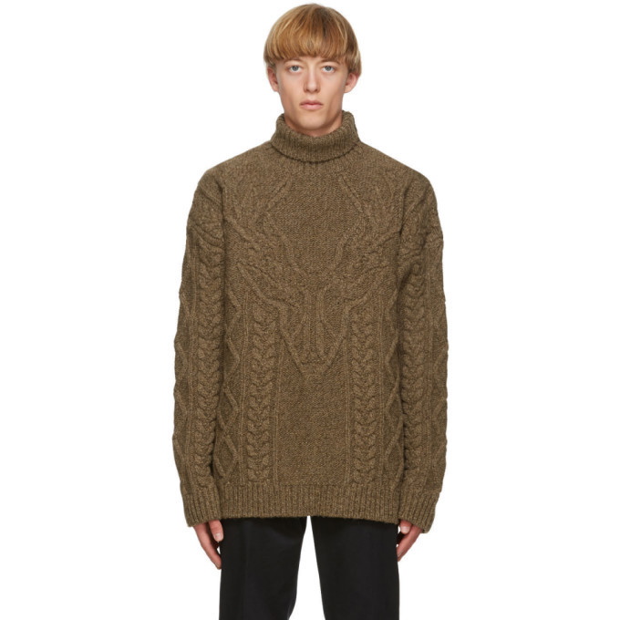 Photo: Dsquared2 Brown Wool Canadian Knit Sweater