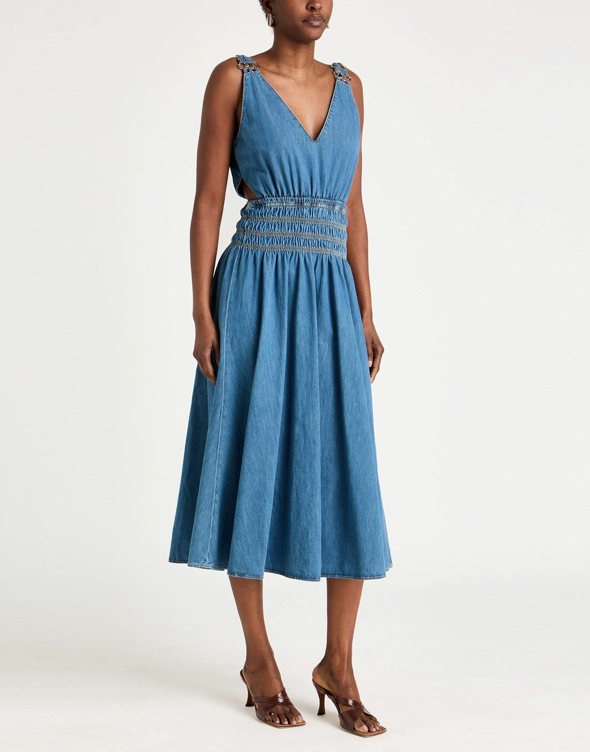 Maje Womens Midi dress in Blue