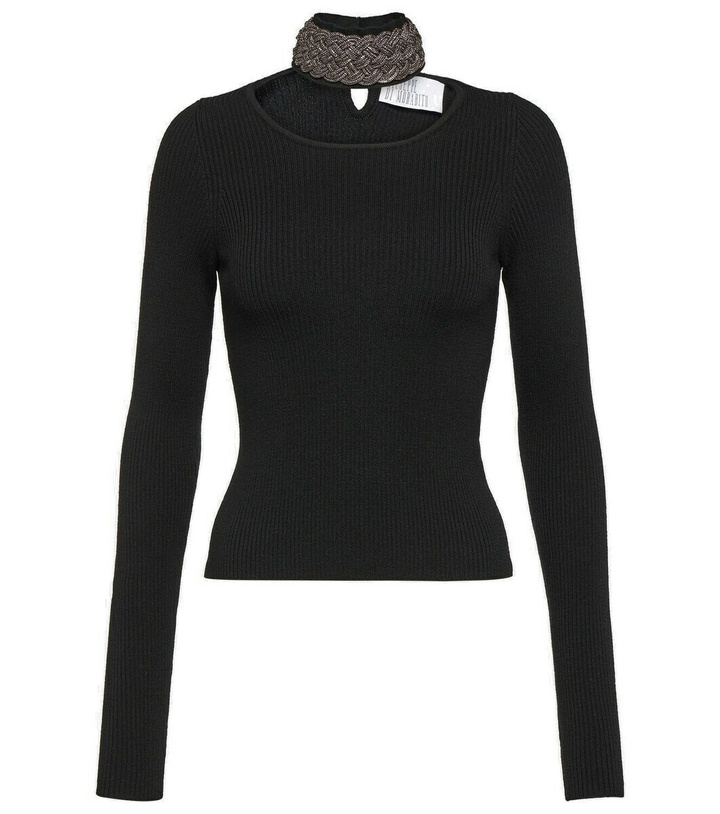 Photo: Giuseppe di Morabito Embellished wool-blend sweater