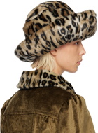 Anna Sui Multicolor Faux Leopard Hat