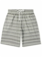 Missoni - Straight-Leg Striped Crochet-Knit Drawstring Shorts - Green