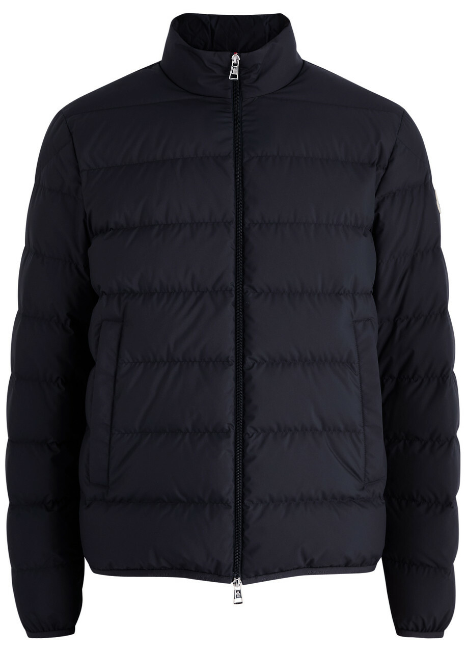 Marcelettes Faux Shearling-Trimmed Quilted Shell Down Jacket navy