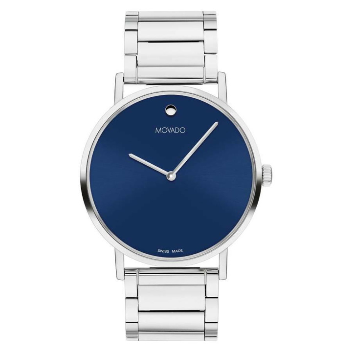 Photo: Movado Signature Quartz Blue Dial Watch 0607593