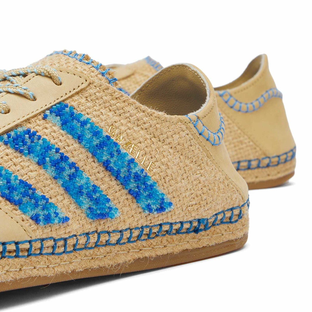 Adidas Men's x CLOT Gazelle By EC Sneaker in Linen Khaki