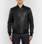Sandro - Leather Bomber Jacket - Men - Black