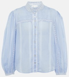LoveShackFancy Ronda lace-trimmed cotton shirt
