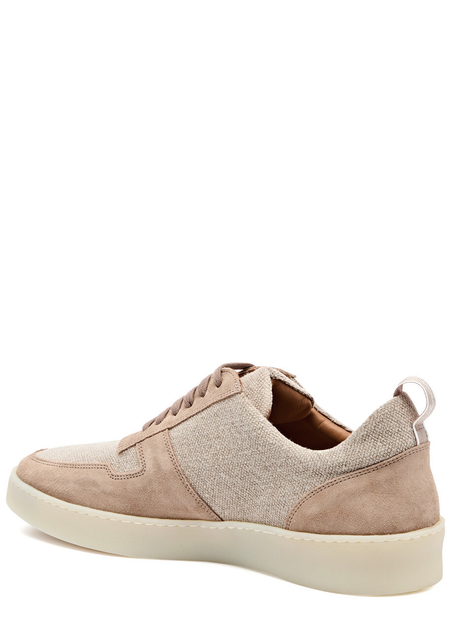 Aurélien Bayside Panelled Canvas Sneakers Beige