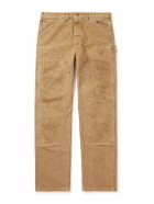 RRL - Hamilton Straight-Leg Double-Knee Distressed Cotton-Canvas Trousers - Brown