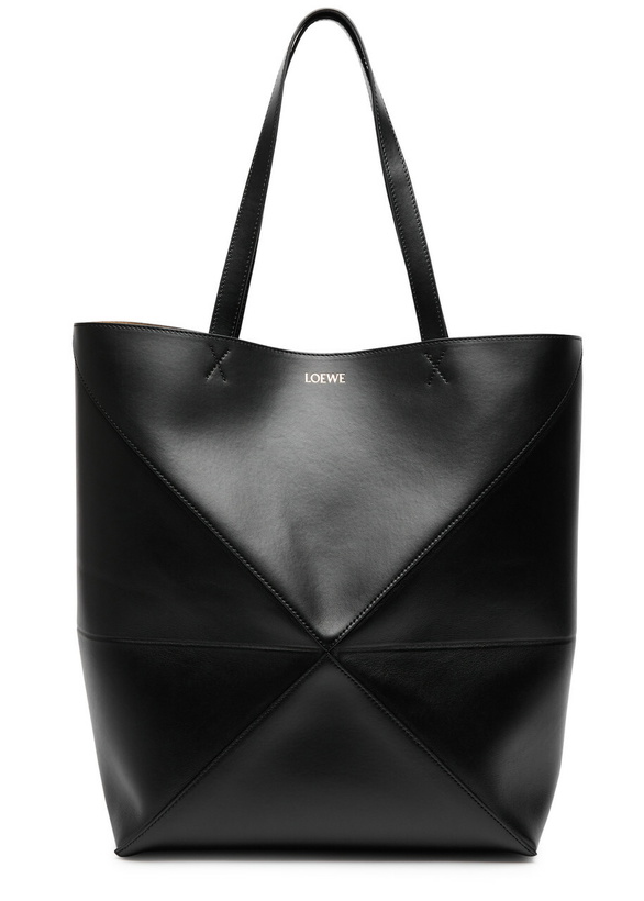 Photo: Loewe Puzzle Fold XL Leather Tote - Black - One Size