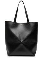 Loewe Puzzle Fold XL Leather Tote - Black - One Size