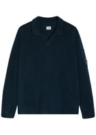 C.P. Company Cotton Polo Jumper Navy