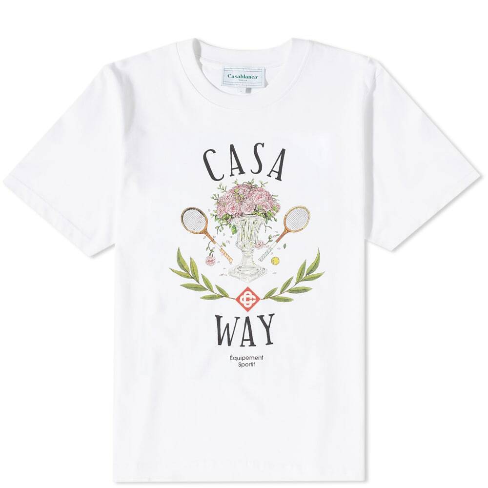 Casablanca Mens Casa Way T Shirt In White Casablanca