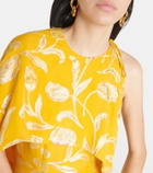 Markarian Caped silk-blend midi dress