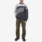 Neighborhood Men's Patchwork Crew Knit in Grey