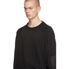 Blackmerle Black Pocket Long Sleeve T-Shirt
