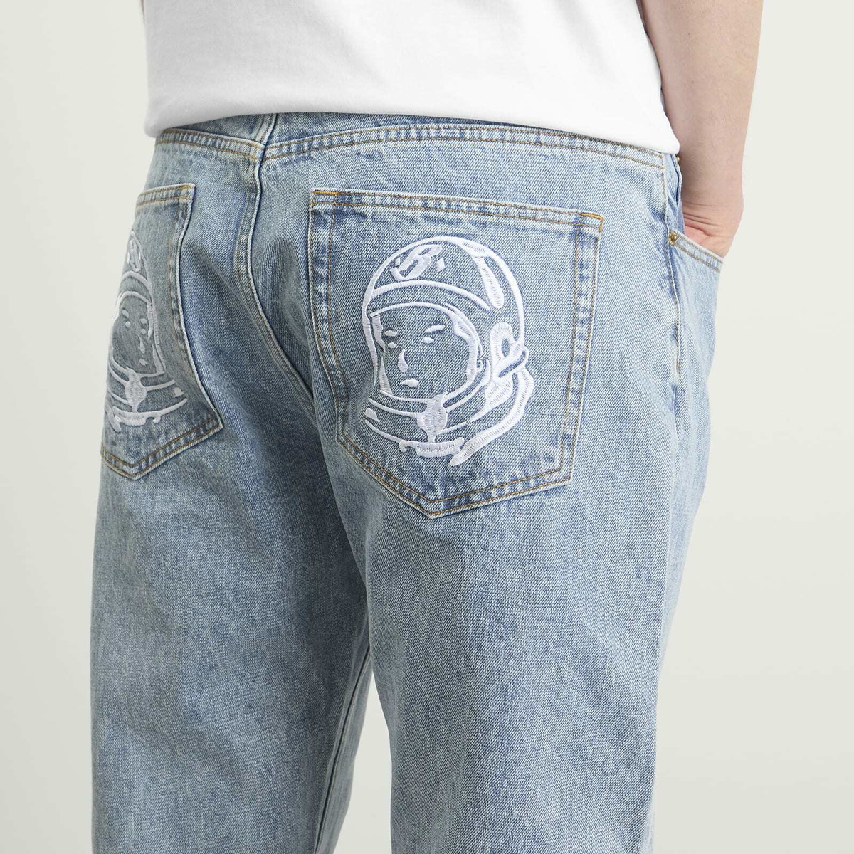 Billionaire Boys Club Men's Arch Logo Denim Jeans in Light Wash Blue