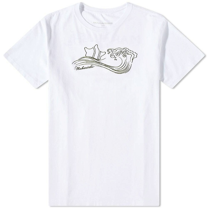 Photo: Maharishi Men's Songkran Embroidered T-Shirt in White