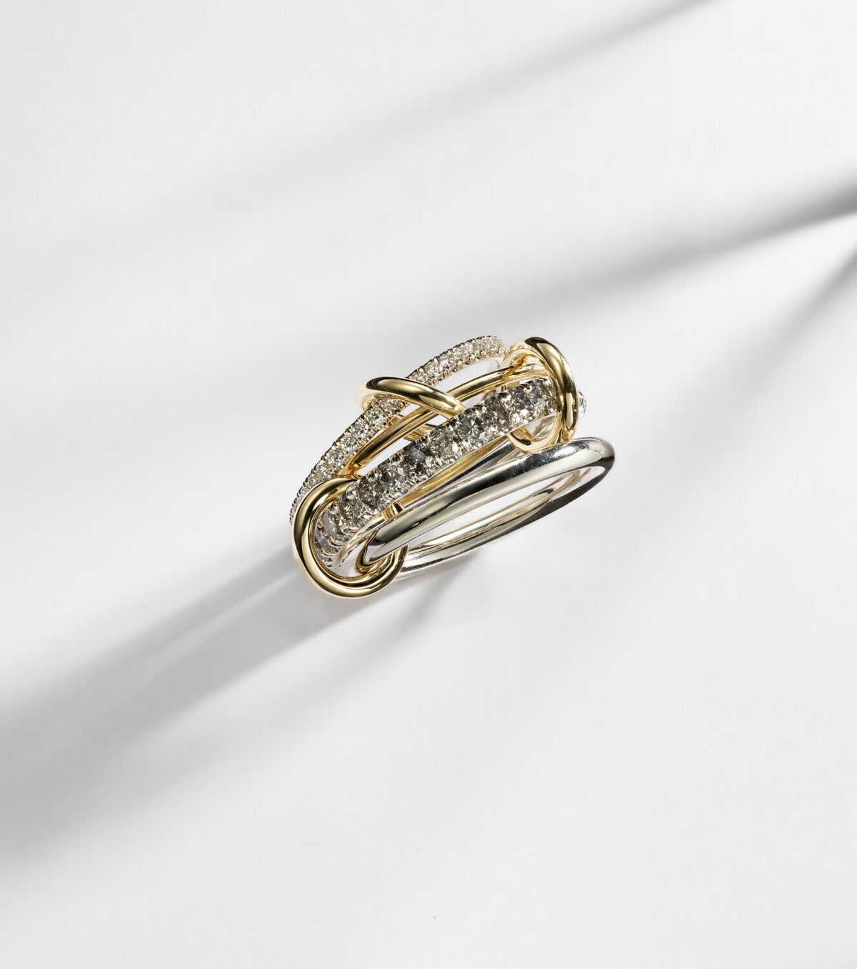 Spinelli Kilcollin Arla 18kt gold and sterling silver ring with diamonds