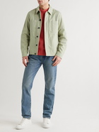 Mr P. - Garment-Dyed Cotton-Twill Overshirt - Green