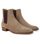 SAINT LAURENT - Wyatt Suede Chelsea Boots - Mushroom