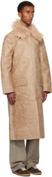 Eckhaus Latta Beige Fond Coat