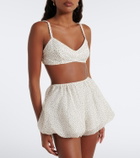 SIR Polka-dot silk organza shorts