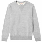 The Real McCoy's Men's 10oz Loopwheel Crew Sweat in Grey