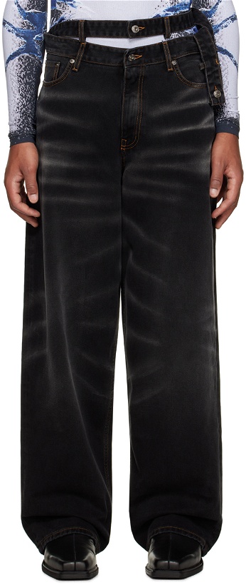 Photo: Y/Project Black Multi Waistband Jeans