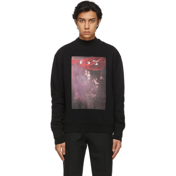 Photo: Off-White Black Sprayed Caravaggio Slim Sweatshirt