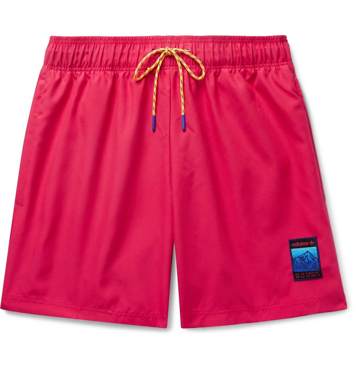 adidas Originals - Adiplore Logo-Appliquéd Woven Shorts - Pink adidas ...