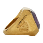 Versace Gold and Purple Gem Ring