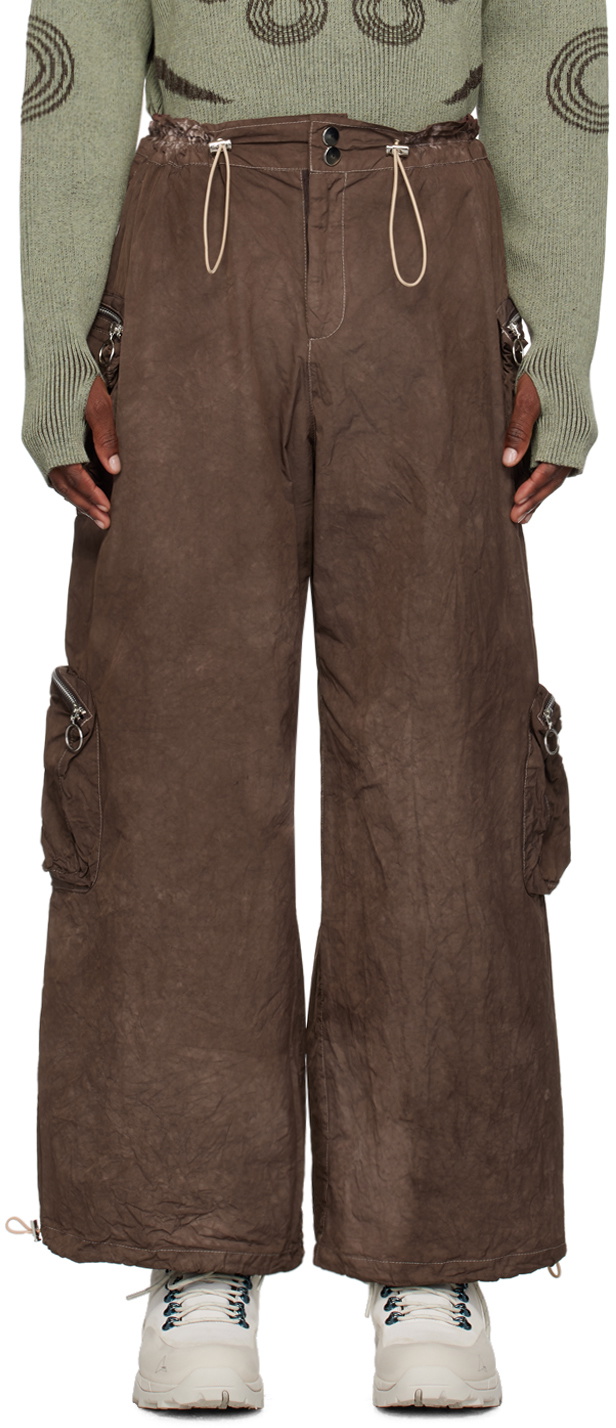 Charlie Constantinou Brown Garment-Dyed Cargo Pants