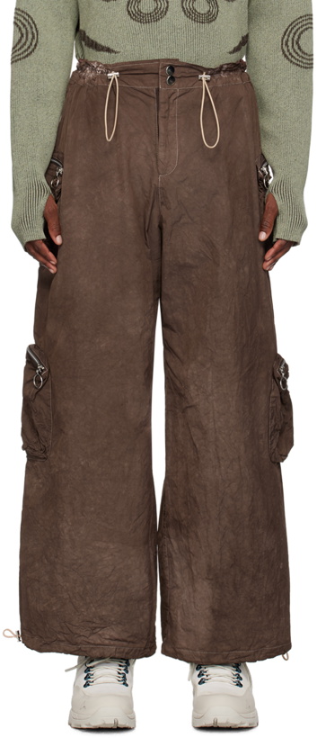Photo: Charlie Constantinou Brown Garment-Dyed Cargo Pants