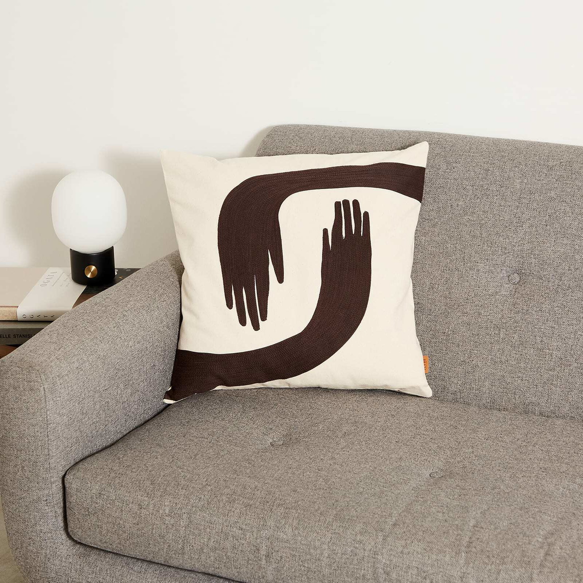 ferm LIVING Pose Cushion in Dark Brown 