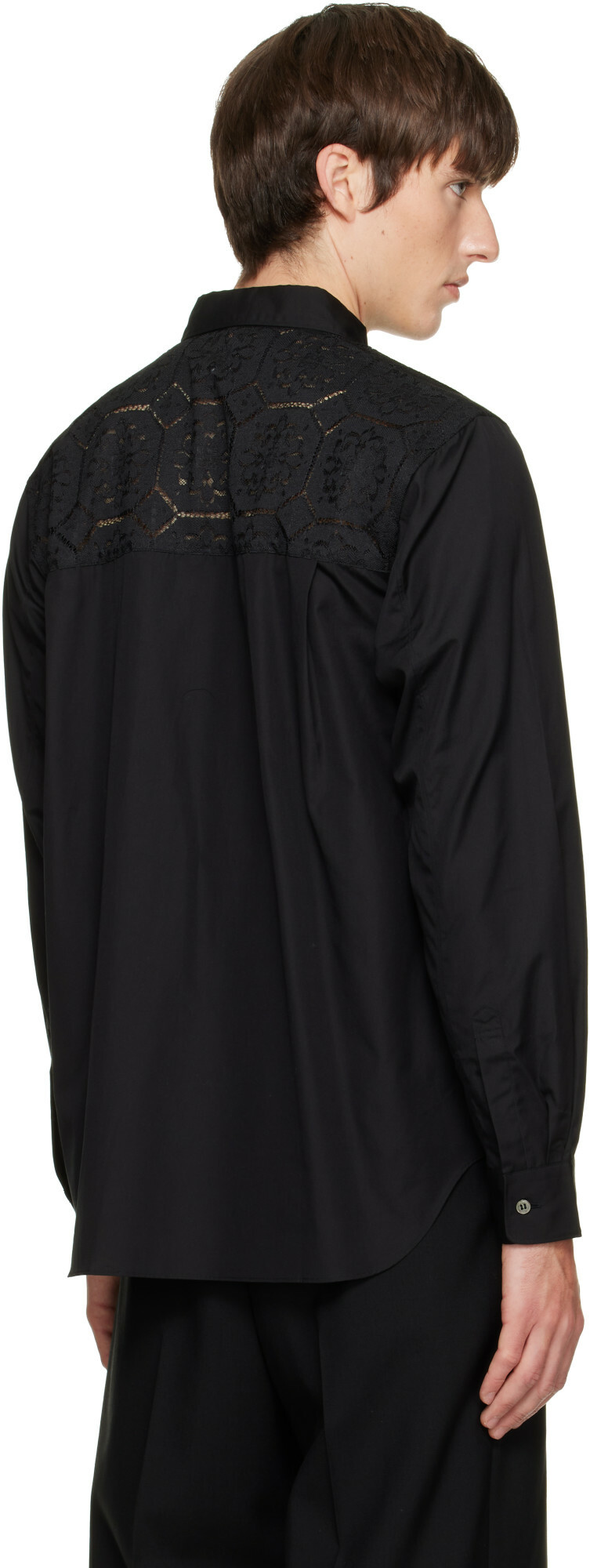 Comme des Garçons Homme Plus Black Lace Shirt