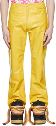 ERL Yellow Patent Leather Pants