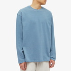 FrizmWORKS Men's Long Sleeve Oversized Stripe T-Shirt in Steel Blue