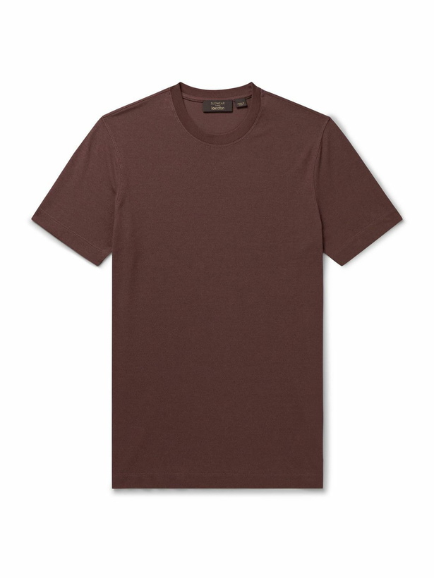 Photo: Incotex - Incotex Zanone Slim-Fit IceCotton T-Shirt - Brown
