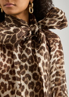 Zimmermann Illustration Billow Leopard-print Organza Blouse Multi Animal
