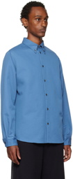 MM6 Maison Margiela Blue Embroidered Shirt