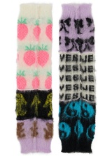 Ashley Williams Multicolor Cutie Patchwork Knit Arm & Leg Warmers