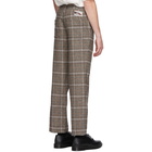 LHomme Rouge Brown Check Floater Trousers