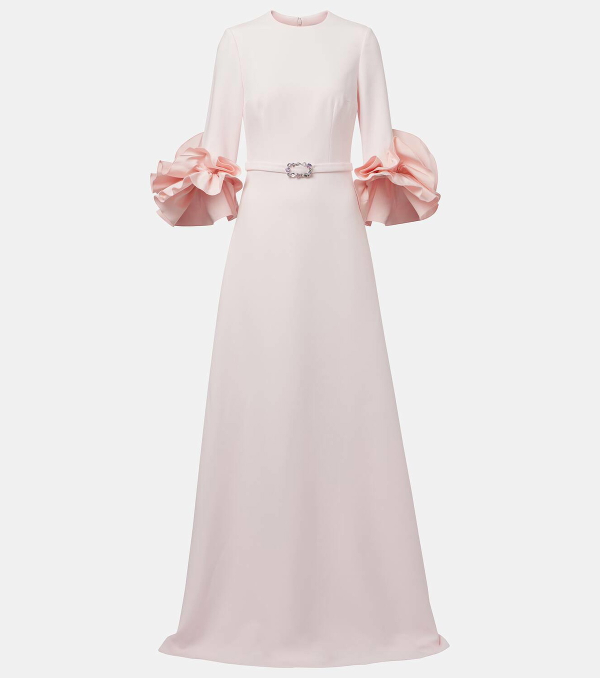 Safiyaa Belted ruffled cotton gown