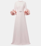 Safiyaa Belted ruffled cotton gown