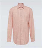 Kiton Striped linen shirt