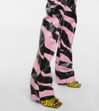The Attico - Zebra-print leather pants