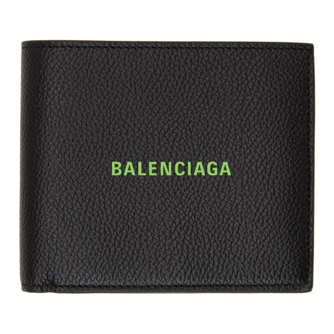 Photo: Balenciaga Black and Green Square Bifold Wallet